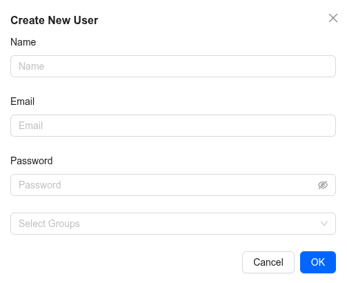 Adding/editing user